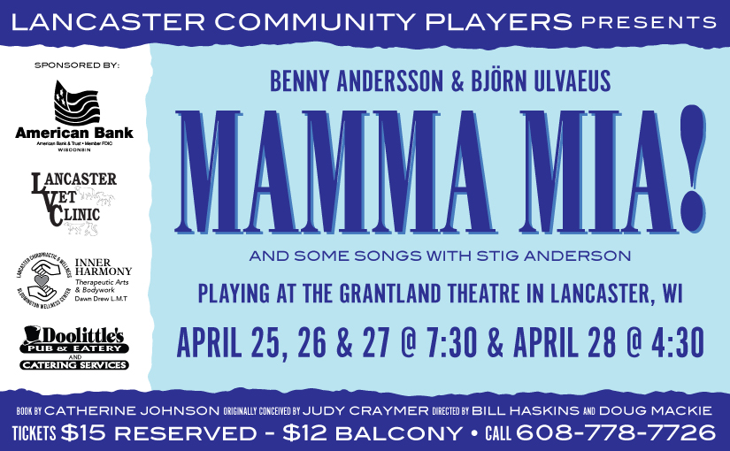 “Mamma Mia!” playing April 25 – 28